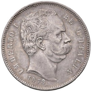 Savoy - Umberto I (1878-1900) 5 Lire 1878 - Nomisma 992 AG...