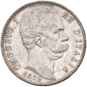 Savoy - Umberto I (1878–1900) 5 Lire 1879 - Nomisma 993 AG...