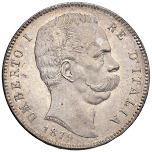 Savoy - Umberto I (1878-1900) 5 Lire 1879 - Nomisma 993 AG...