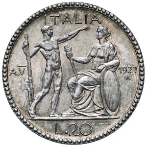 Savoy - *Vittorio Emanuele III (1900-1946) 20 Lire 1927 An...