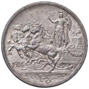 Savoy - Vittorio Emanuele III (1900-1946) 5 Lire 1914 - No...