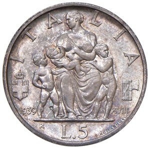 Savoy - *Vittorio Emanuele III (1900-1946) 5 Lire 1939 An....