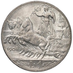 Savoy - Victor Emmanuel III (1900–1946) 1908 Lira - Names...