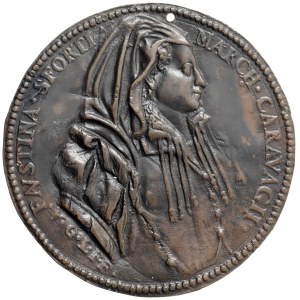 Medals - ITALY Single-sided medal of Faustina Sforza, wife of...