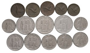 Lots - Pio XII (1939-1958) Lotto di 15 monete: 3 monete d...