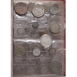 Lots - WORLD COINS Album containing approximately 210 silver coins and...