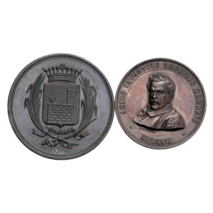 Lots - MILANO Lotto di 2 Medaglie: Medaglia 1870 Inaugura...