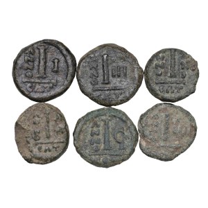 Leo Vincenzo Collection - CATANIA Lot of 6 Byzantine coins worth 10 nummi. N...