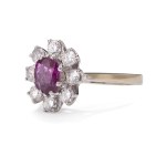 Ruby and diamond ring, second half of the 20th century