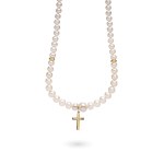 Pearl necklace with a cross, early 21st century