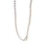 Pearl necklace with a cross, early 21st century