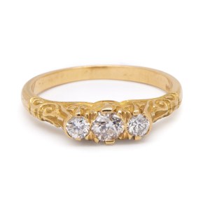 Diamond ring, first half of the 20th century