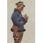 Wojciech Kossak (1856, Paris – 1942, Kraków), “Uhlan with a Cigarette,” 1922