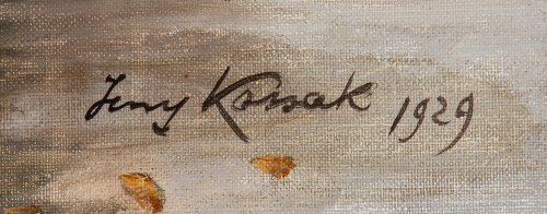 Jerzy Kossak (1886 Kraków - 1955 Kraków), Ostatnie chwile ks. Józefa Poniatowskiego, 1929