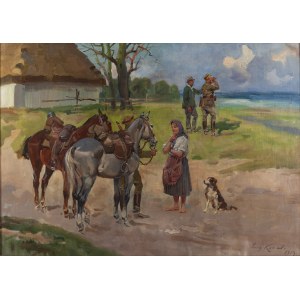 Jerzy Kossak (1886, Cracovie – 1955, Cracovie), En reconnaissance, 1929