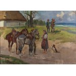 Jerzy Kossak (1886 Kraków - 1955 Kraków), Na zwiadach, 1929