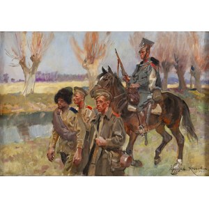 Wojciech Kossak (1856 Paris – 1942 Krakau), „In die Gefangenschaft“, 1916