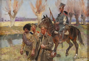 Wojciech Kossak (1856 Paryż - 1942 Kraków), Do niewoli, 1916