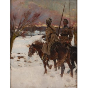 Jerzy Kossak (1886 Krakau – 1955 Krakau), „Kosakenpatrouille“, 1917