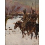 Jerzy Kossak (1886 Kraków - 1955 Kraków), Kozacki patrol, 1917