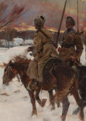 Jerzy Kossak (1886 Kraków - 1955 Kraków), Kozacki patrol, 1917