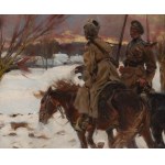 Jerzy Kossak (1886 Krakau – 1955 Krakau), „Kosakenpatrouille“, 1917