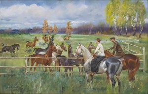 Jerzy Kossak (1886 Kraków - 1955 Kraków), Stadnina