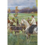 Jerzy Kossak (1886, Kraków – 1955, Kraków), The Stud Farm