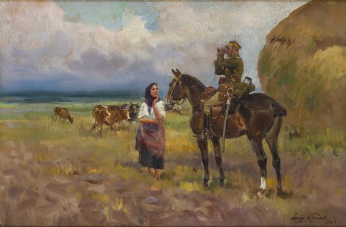 Jerzy Kossak (1886 Kraków - 1955 Kraków), Zwiad, 1929