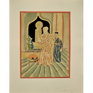 Léonard Tsuguharu Foujita (1886-1968) „Przebudzenie pielgrzyma” (Le Réveil du pèlerin) z cyklu „Rozważania palacza opium” (Propos d'un intoxiqué) 1928