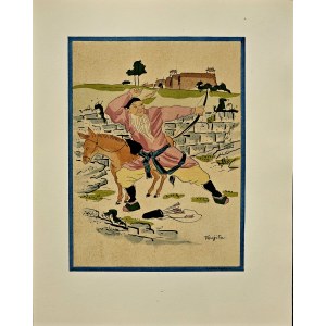 Léonard Tsuguharu Foujita (1886–1968) „Zamyšlení a opiový kouř“ (Rêverie et fumée d'opium) z cyklu „Úvahy kuřáka opia“ (Propos d'un intoxiqué) 1928