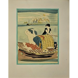 Léonard Tsuguharu Foujita (1886-1968) „Młoda Annamitka z kwiatami” (La Jeune Annamite aux fleurs) z cyklu „Rozważania palacza opium” (Propos d'un intoxiqué) 1928