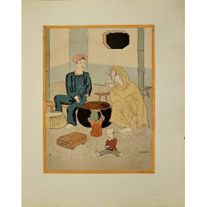 Léonard Tsuguharu Foujita (1886-1968) „Na targu i w tawernie” (Au marché et au cabaret) z cyklu „Rozważania palacza opium” (Propos d'un intoxiqué) 1928