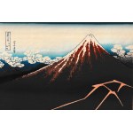 Katsushika Hokusai, Storm at the Foot of Mount Fuji (Black Fuji), fūkei-ga—landscape