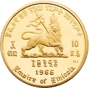 Ethiopian Empire, 10 Dollars EE 1958 (1966), NI, Unoaerre (Arezzo, Italy)