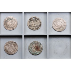 Ferdinand Karl and Ferdinand II., 5 x 3 Kreuzer 1627-1638