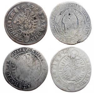 Leopold I., 4 × 15 kreuzerů, 1675–1694, Kremnitz a Nagybánya