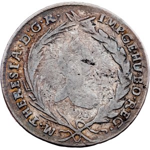 Marie Terezie, 10 kreuzerů, 1758, KB, Kremnitz