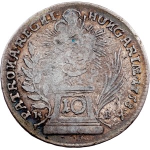 Marie Terezie, 10 kreuzerů, 1758, KB, Kremnitz