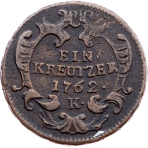Marie Terezie, 1 kreuzer, 1762, K, Kremnitz