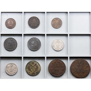 Habsburg, Lot of 10 Coins 1763-1918