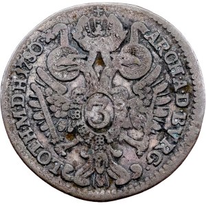 Josef II., 3 kreuzer, 1780, A, Vídeň