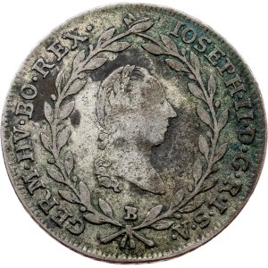 Josef II., 20 kreuzerů, 1787, B, Kremnitz