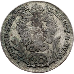 Josef II., 20 kreuzerů, 1787, B, Kremnitz