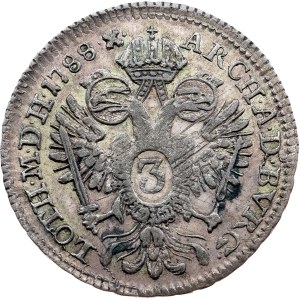 Josef II., 3 kreuzer, 1788, B, Kremnitz