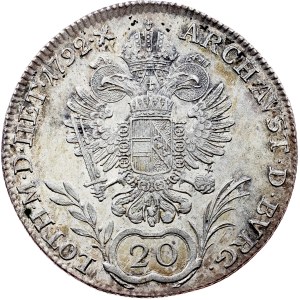 Leopold II., 20 kreuzerů, 1792, A, Vídeň