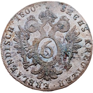 Franz I. (II.), 6 kreuzerů 1800, F, Hall