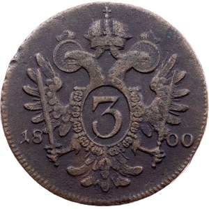 Franz I. (II.), 3 kreuzer, 1800, F, Hall