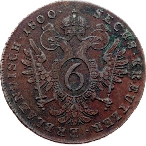 Franz I. (II.), 6 kreuzerů 1800, A, Vídeň