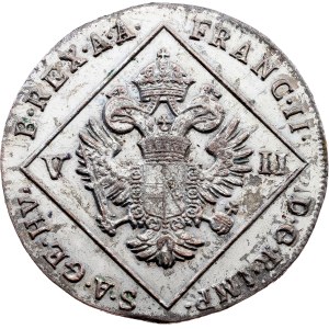 Franz I. (II.), 7 kreuzerů 1802, A, Vídeň – přeražba